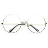 Lennon 5 Oversized Metal Round Clear Glasses