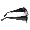 Zola Designer Inspired Oversized Mod Winged Sunglasses