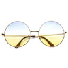 Paris Jackson Style Oversized Metal Round Split Tint Sunglasses
