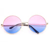Paris Jackson Style Oversized Metal Round Split Tint Sunglasses