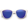 Alessandra Ambrosio Style Color Mirror Cat Eye Celebrity Sunglasses