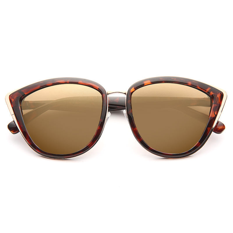 Alessandra Ambrosio Style Color Mirror Cat Eye Celebrity Sunglasses