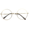 Leiden Unisex Metal Round Clear Glasses