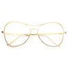 Duluth Mod Chain Embossed Clear Aviator Glasses