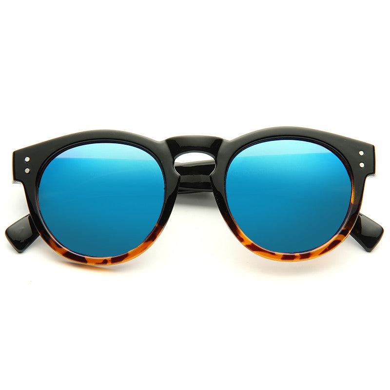 Malley Designer Inspired Unisex Color Mirror Rounded Sunglasses