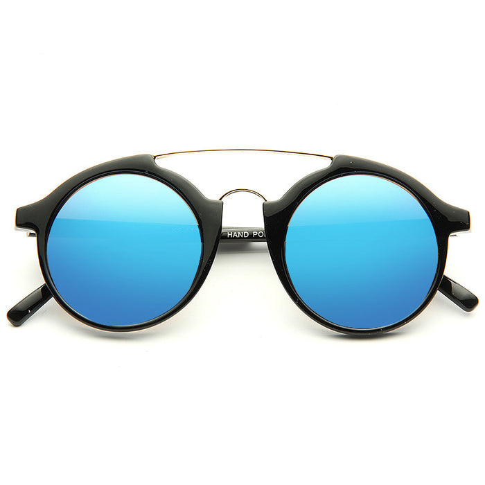 Wagner Curved Round Sunglasses