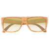 Alex Wood Grain Super Dark Flat Top Sunglasses