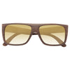 Alex Wood Grain Super Dark Flat Top Sunglasses