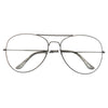 Classic 66mm Oversized Clear Aviator Glasses