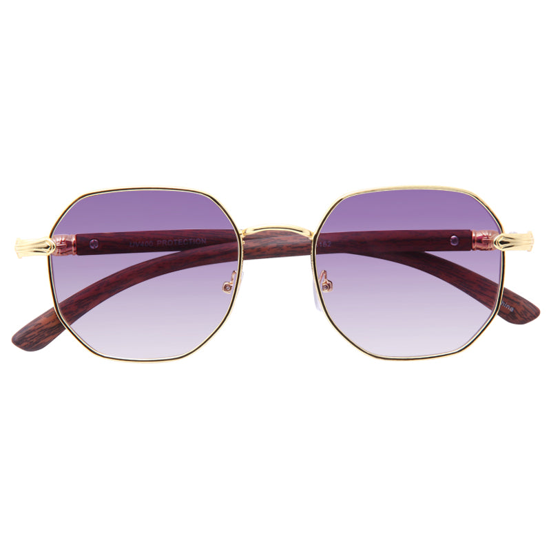 Hexagonal 2 Designer Inspired Flat Lens Sunglasses